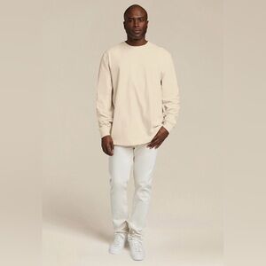 NUUDS Men’s Long Sleeve Boxy Tee in Bone, sz MD